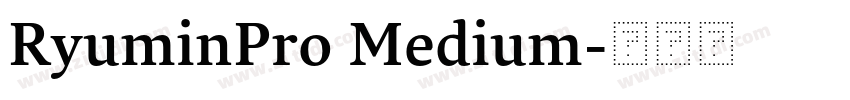 RyuminPro Medium字体转换 RyuminPro Medium字体转换